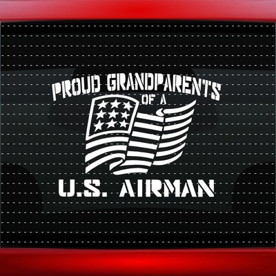 Proud Air Force Grandparents #1 Car Decal Window Vinyl Sticker Mom Dad 20 COLORS