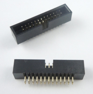 5Pcs 1.27mm Pitch 2x13 26 Pin Straight Male Shrouded Box Header IDC Connector