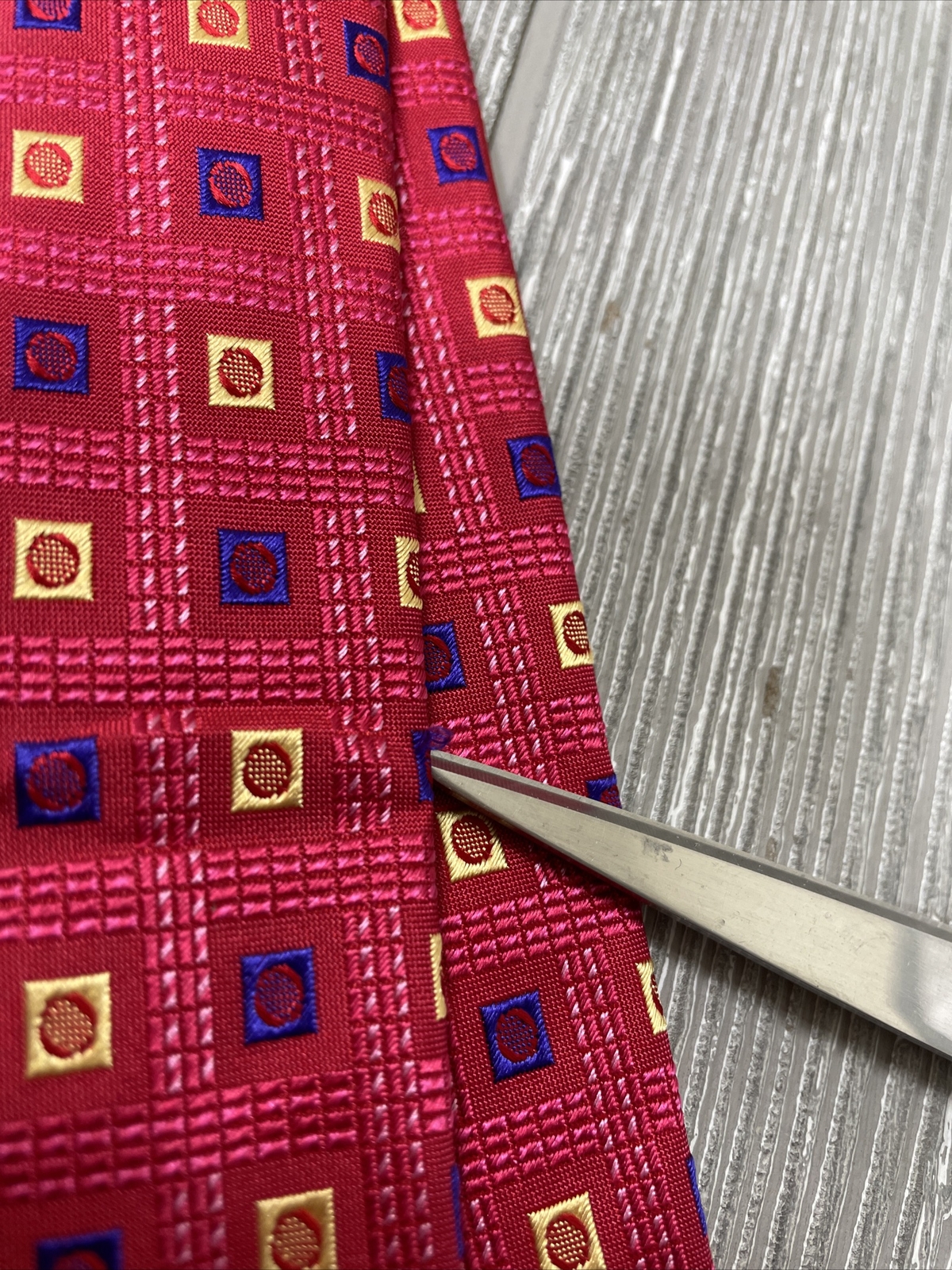 Holland & Sherry Pink with Multicolor Geometric 100 Silk Made in USA 60L 3.5W eBay