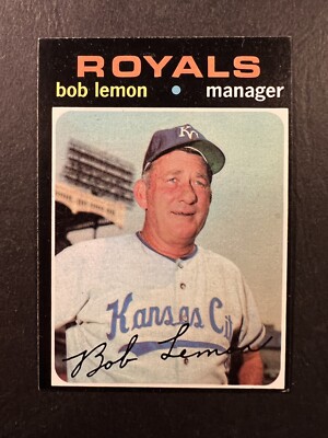 1971 Topps Bob Lemon #91, back tape residue - 50% off 5 or more under $5