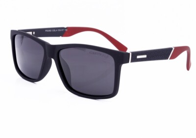 Grey Wolf  polarisierte entspiegelte Herren-Sonnenbrille Autofahren schwarzes Gestell graue Gläser