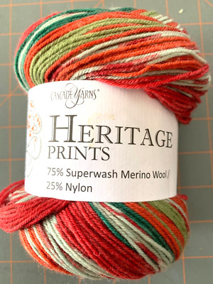 Cascade Yarns Heritage Prints #80: sock wool yarn 75% Superwash Merino 25% Nylon