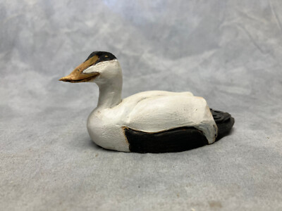 Common Eider carving by R(?) Klyver, Eastport  Maine marked