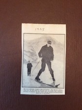 M62-9 Ephemera 1955 Picture Dr Roger Bannister Skiing Switzerland