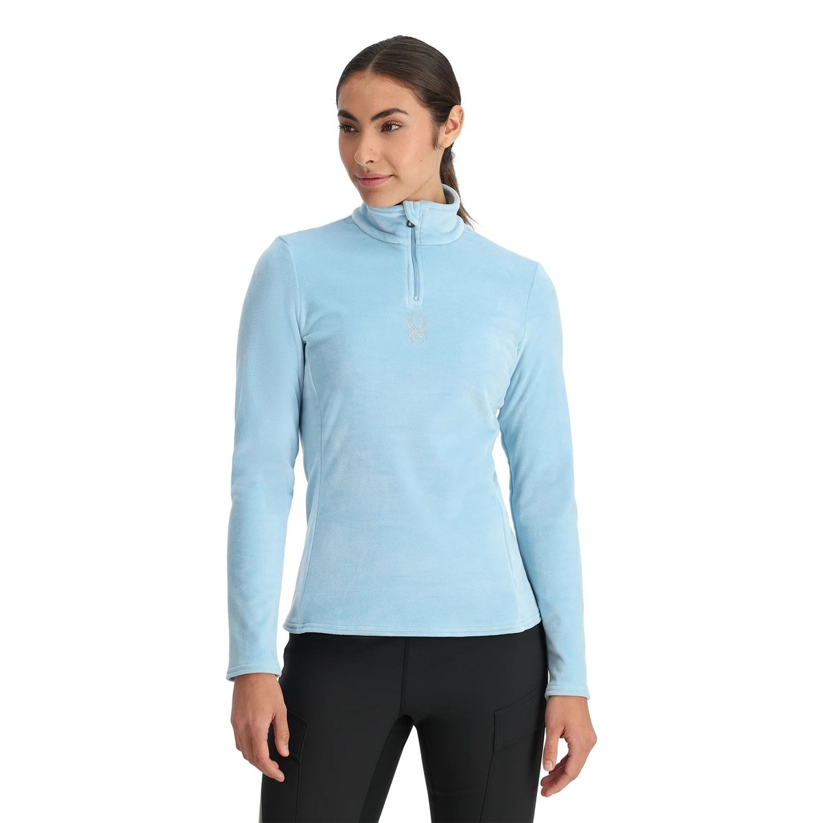 スパイダー Spyder Shimmer Bug 1u002F2 ジップ レディース シャツ トップス Blue Drift Spyder Shimmer Bug 1/2 Zip Women's Shirt, Blue Drift, Large