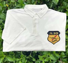 A 10 thunderbolt two embroidered patch polo shirt