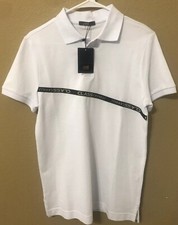 Cavalli Class Mens Classic Polo Shirt S Short Sleeves Pullover Regular Fit White