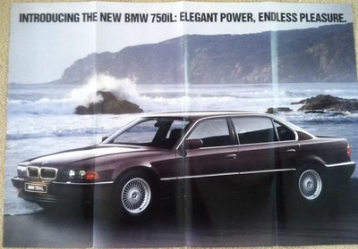 BMW 7-Series E38 750iL Prestige Wall Poster Sales Ad Brochure 750
