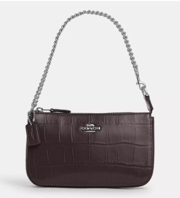 coco38 NWT COACH CROCODILE EMBOSSED LEATHER NOLITA 19 CN382 HANDBAG BAG