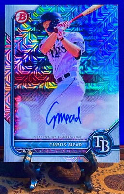 Curtis Mead 2022 Bowman Chrome Mojo Mega Refractor Auto RC #BCMA-CMD  NATIONALS