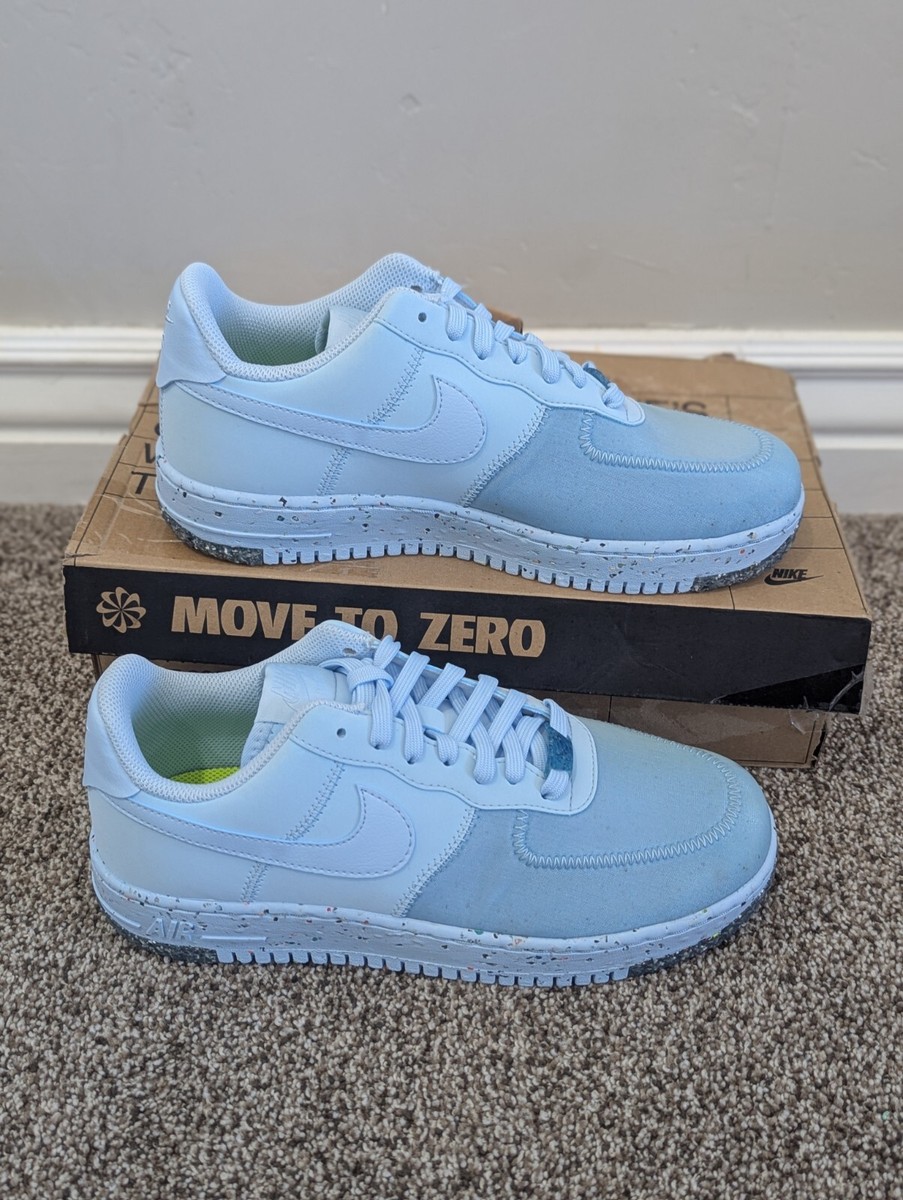 Size Women's/7 Men's Nike Air Force Crater Blue Lace Up Sneakers - Main Image