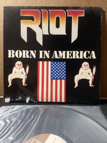 RIOT / BORN IN AMERICA LP Vinyl EX QUALITY-QUS 1008 1983 CANADA/ Free Shipping - Afbeelding 1 van 6