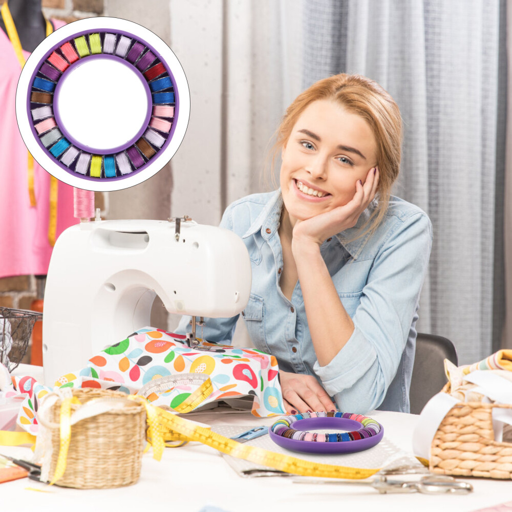 Bobbin Accessories Clear Organizer Case Bobbins for Sewing Embroidered