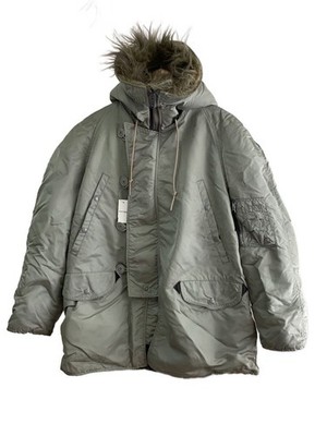 Alpha Industries Sleeve Front Stain/90S/N-3B/Flight Jacket/M/Nylon/Grn 3645