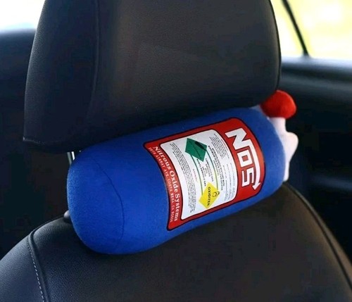 Nitrous Oxide Plush NOS Bottle Soft Pillow Car Decor Backrest Fast And Furious