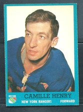 CAMILLE HENRY, 1962-63 Topps Hockey Card #62, ORIGINAL NM Vintage Beauty!