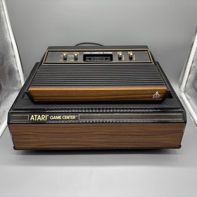 Orig Atari 2600 VCS W Controllers Game Center 25 Games Game Case & Adapter Works
