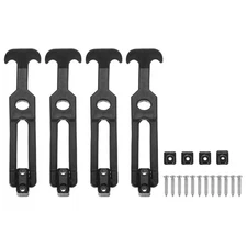 4-Pack T-Handle Rubber Flexible Draw Latches,5.9" Latches for Toolbox, Black
