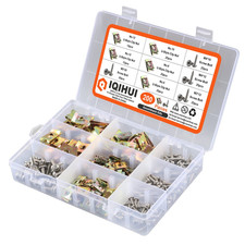 200Pcs Spring Type U Clip Nuts 6/8/10/12 Screw Size,Automotive U Type Speed Nut