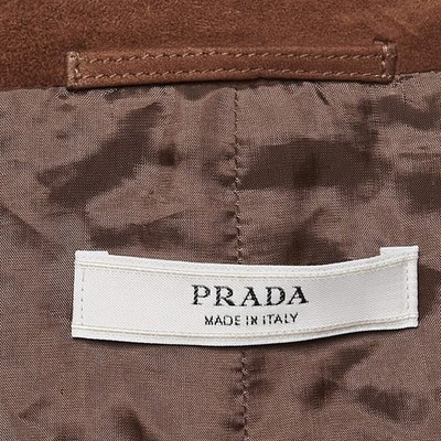 ヴィンテージPRADA プラダブグレー ブラウンジャケット42 Prada Vintage Brown Suede Button Up Jacket M | eBay