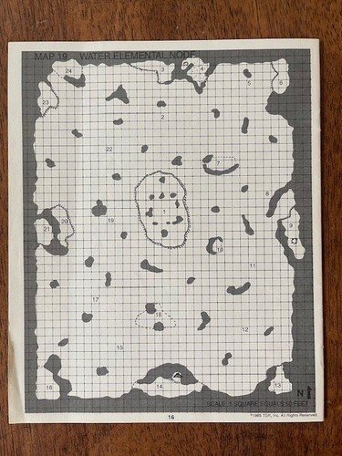 AD&D Dungeons & Dragons The TEMPLE of ELEMENTAL EVIL T1-4 9147 1985 Module + Map - Picture 6 of 6