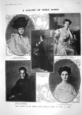 Alter antiker Druck 1908 Prinzessin Andreas Hohenzollern Radziwill Stand Gorst 20.