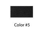 Black carpet dash mat cover with textured weave, white label reading “Color #5” and “USA MADE.”