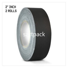 2 PACK GAFFERS STAGE TAPE - BLACK - 2 INCH X 60 YARD NEW
