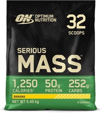 Optimum Nutrition Serious Mass Protein Powder Chocolate 16 Servings, 5.45 kg 9.29 per kilo