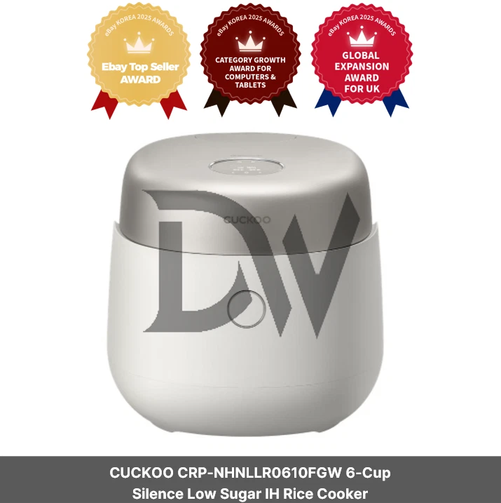 CUCKOO CRP-NHNLLR0610FGW 6Cup Silence Low Sugar IH Rice Cooker / 220V / EU PLUG