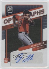 2022 Panini Donruss Optic Optigraphs Zac Lowther #OG-ZL Auto 0xl5