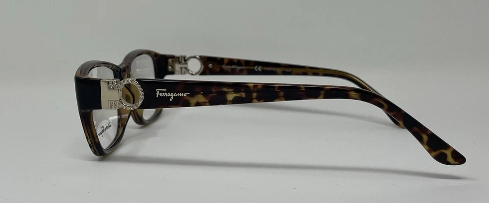 Gafas Salvatore Ferragamo SF2666R 214 marrón tortuga, logotipo plateado en los brazos Foto 2 de 3