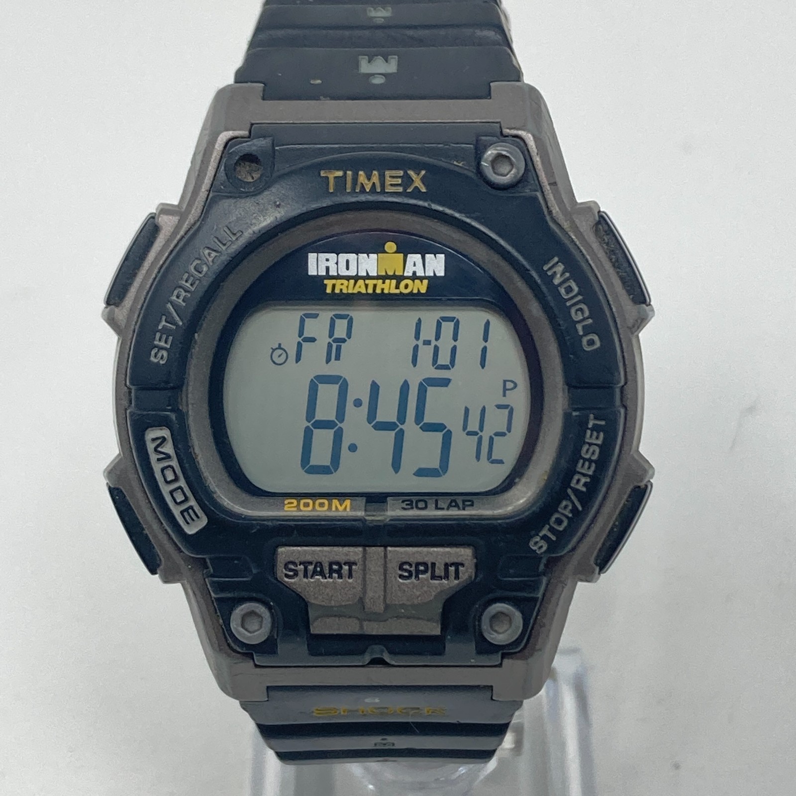 Timex Ironman Triathlon Shock Watch 41mm Men Digital Indiglo 30