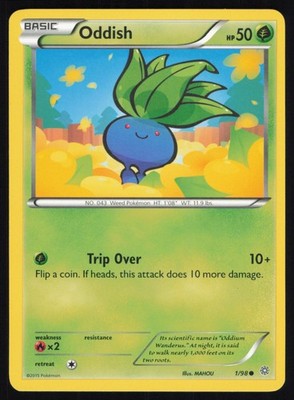 Oddish 1/98 Common Pokemon Ancient Origins AOR MP