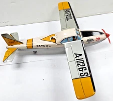 RARE Vintage Tin Litho Friction PATROL PLANE Airplane A-1026-S by MOMOYA SHOTEN