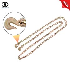 G70 5/16" x 12' Safety Chain Wrecker Rollback Rotator Tow Truck w/ grab Hooks