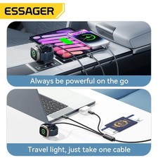 3 in 1 100W Multi USB C Charging Cable for Apple iWatch iPhone 16/15/14/13 Pro