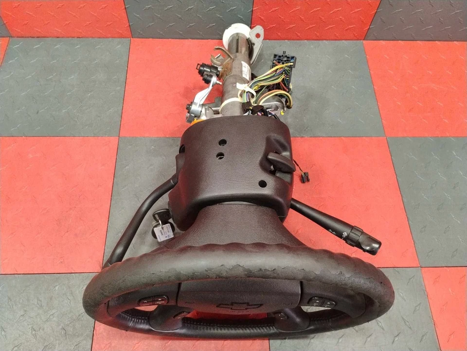 Chevy Silverado 1500 2003-07 columna de dirección gris (922)*con llave* id#26115828 Foto 3 de 4