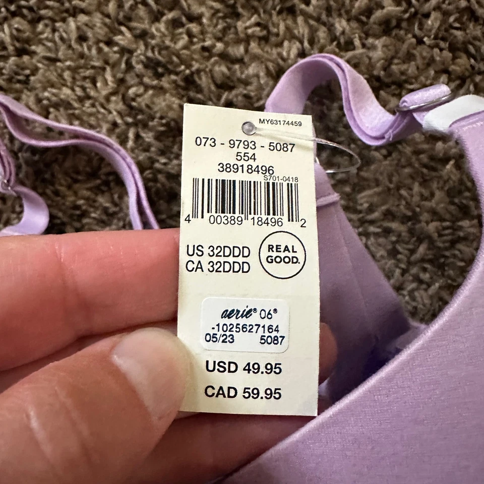 Aerie Lilac Full Coverage Lightly Lined Everyday Bra 32DDD - Image 3 of 4