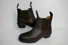 NEW SKECHERS SN44404 CHOCOLATE LEATHER MEMORY FOAM CHELSEA ANKLE BOOTS UK 4.5