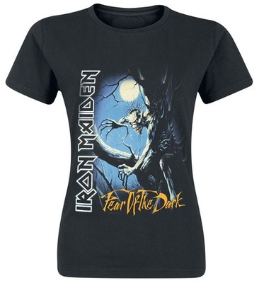 Iron Maiden T-Shirt Damen Fear Of The Dark schwarz Band-Merch, Bands