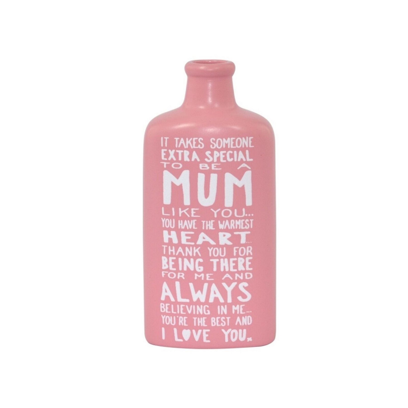 Message On A Bottle Mum Ceramic Pink Sentiment Message Bottle Keepsake Gift Idea
