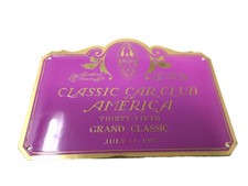 Placa emblema tablero Classic Car Club America 1987 35th Grand Classic sin perlas nuevo de stock