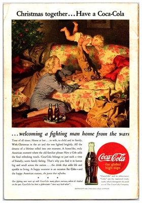 World War II Homefront- 1945 Coca Cola -Original Print Ad (7 x 10) Advertisement