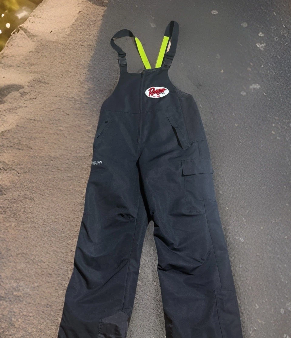 Magellan Outdoors Ranger Boats Insulated Bib Overalls Youth S (8) Black