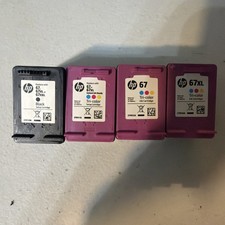 Lot Of 4 HP 67 Black Color Empty Ink Cartridges