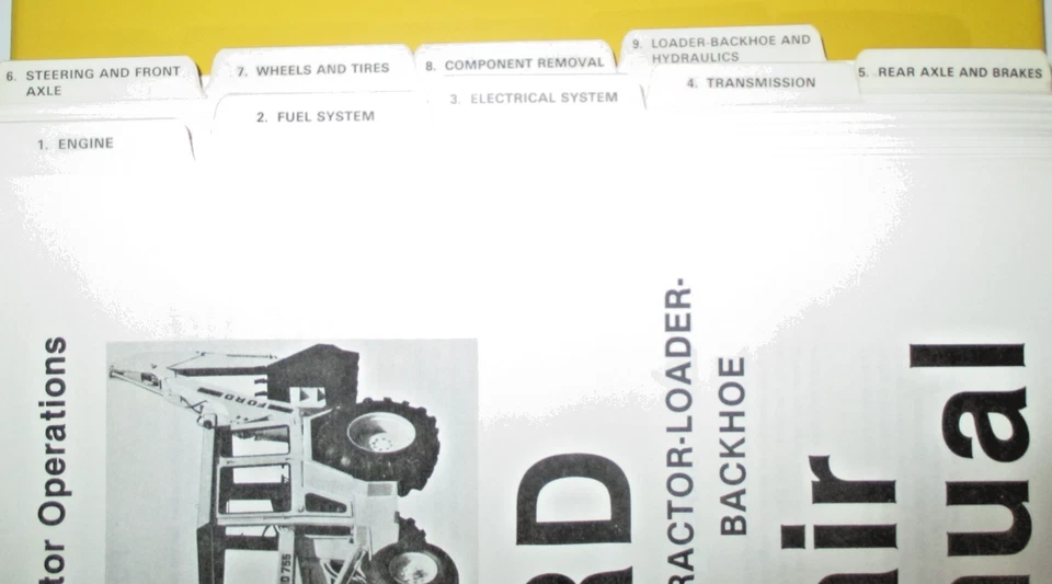 Ford 755 Tractor Cargadora Retroexcavadora Manual de Reparación Taller ¡MUY BUEN ORIGINAL! Foto 4 de 4