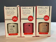 CND Shellac Gel Polish ( iced coral, mother of pearl, gotcha ) 25 FL OZ New