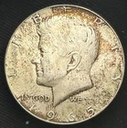1965 Kennedy Half Dollar - Rare Golden Album Toning - 40% Silver