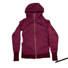 Lululemon Scuba Hoodie III Star Pixel Raspberry Bordeaux Drama Size 6 Full Zip